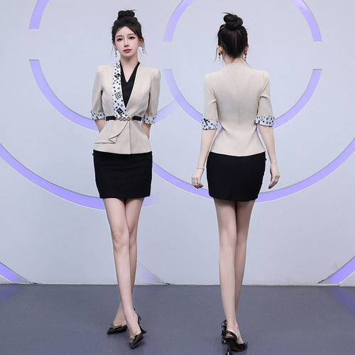 新款桑拿足疗技师工作服足浴技师服KTV公主工作服套装高端制服女 - 图0