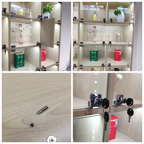 手办摆件玻璃柜吧唧木制透明组合格子柜带门灯香港格仔店铺展示柜 - 图0