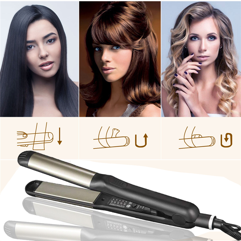 New 2-in-1 Professional-Quality Flat Iron Hair Straightener - 图2