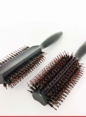 印源出品 融合九排+毛滚梳优点二合一半圆设计吹风造型猪鬃排骨梳