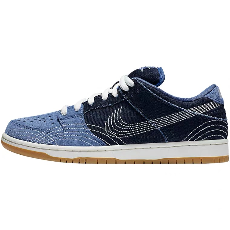 Nike SB Dunk Low PRM丹宁刺绣牛仔黑紫翻毛皮低帮板鞋CV0316-400 - 图3