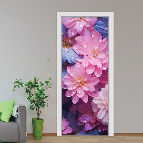 门贴纸整张木门翻新自粘卧室门玻璃门贴纸装饰电梯贴膜墙贴画mt85 - 图0