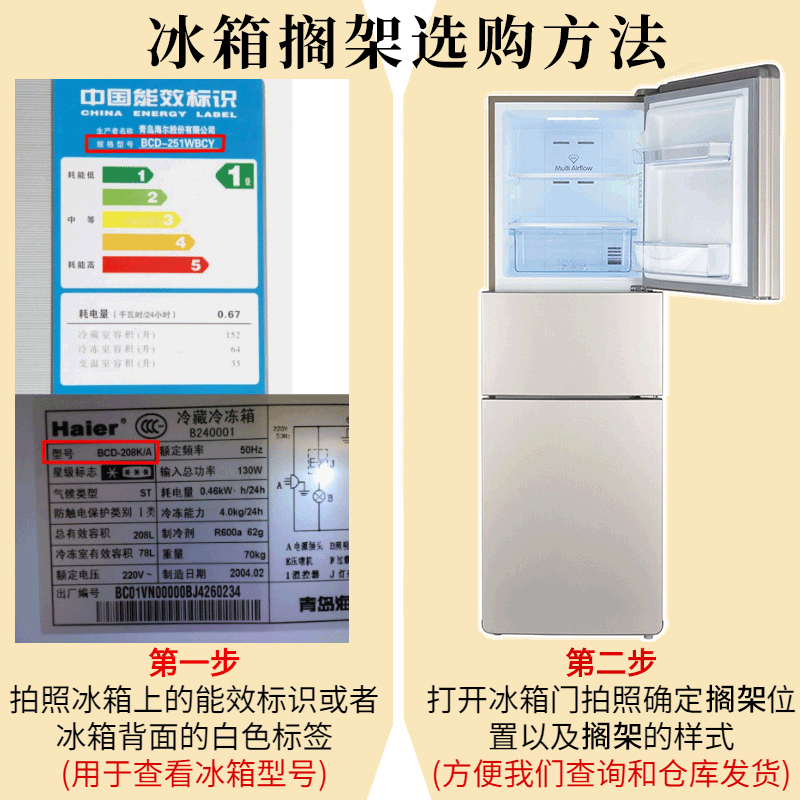 适用容声冰箱BCD-178E/C BCD-212SC1SYK冷藏室搁架置物挂盒门瓶架-图0