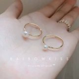Модное свежее натуральное кольцо из жемчуга, простой и элегантный дизайн