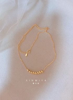 馨米娅18K包金转运珠项链