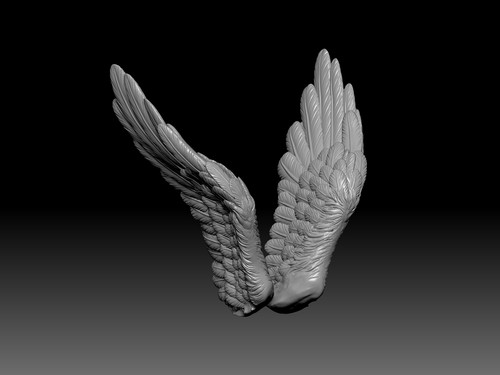 翅膀3d模型高模stⅠ格式素材 - 图0