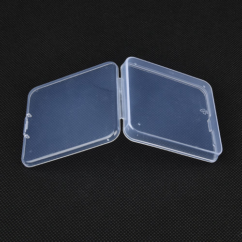 PP塑料盒正方形扁平盒75x75x14五金零件盒化妆工具假睫毛收纳盒小 - 图1