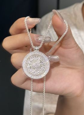 2025新款中式镀银镶钻项链