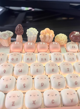 可爱治愈解压蘑菇小摆件办公室桌面装饰上班情绪稳定神器工位女生