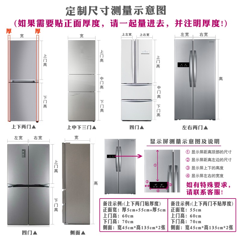 冰箱贴纸遮挡装饰画防水贴膜冰箱门贴冰箱侧面贴纸翻新整张R38