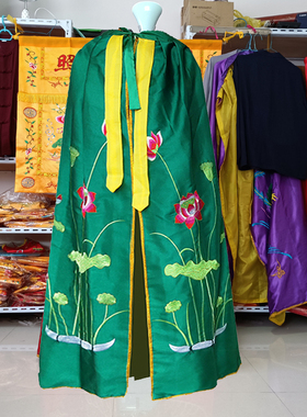 莲花刺绣佛袍披风红色神像衣披袍