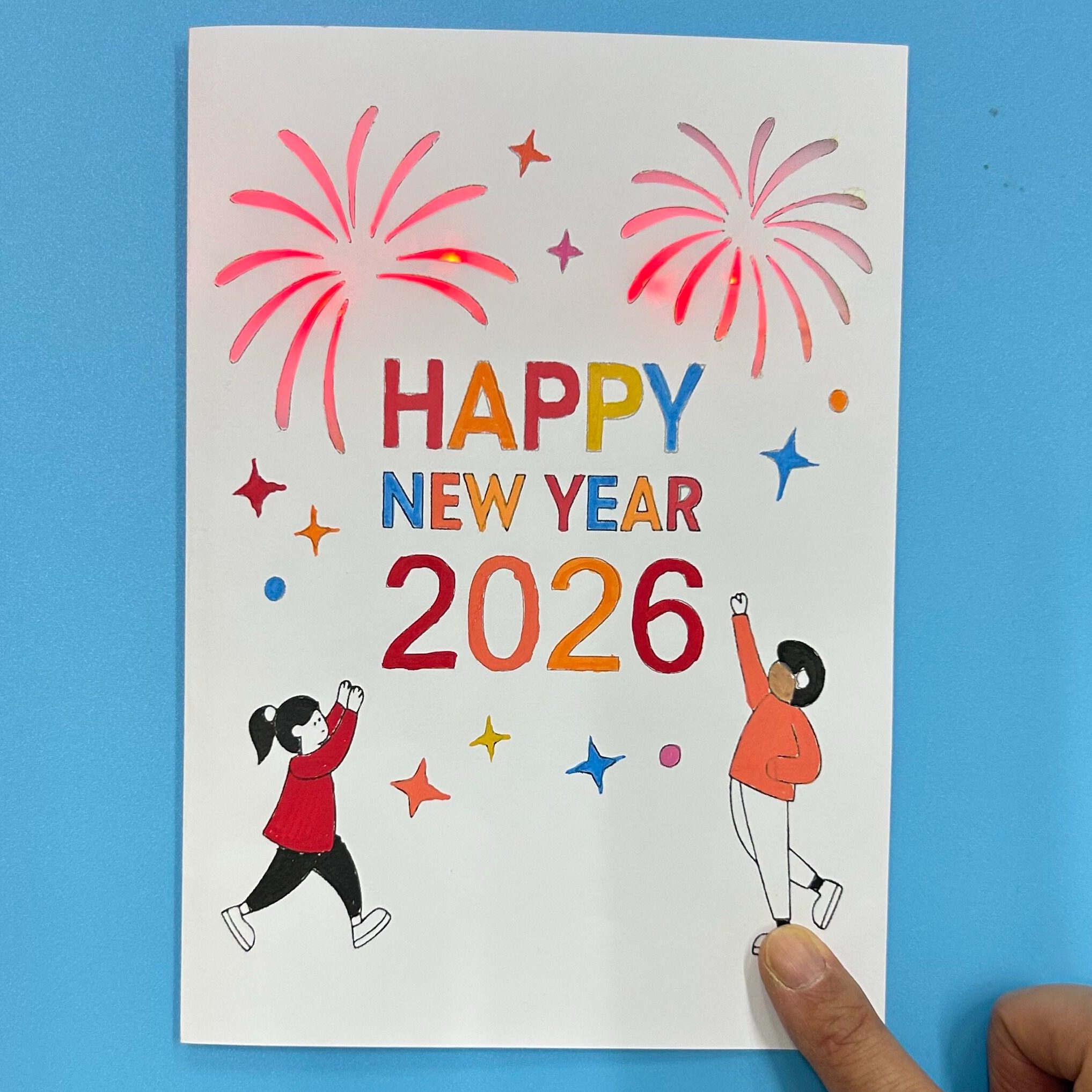 2026新款创意烟花新年贺卡材料包 手工diy纸电路科技小制作套装,淘宝优惠券,粉丝福利购,淘宝优惠卷