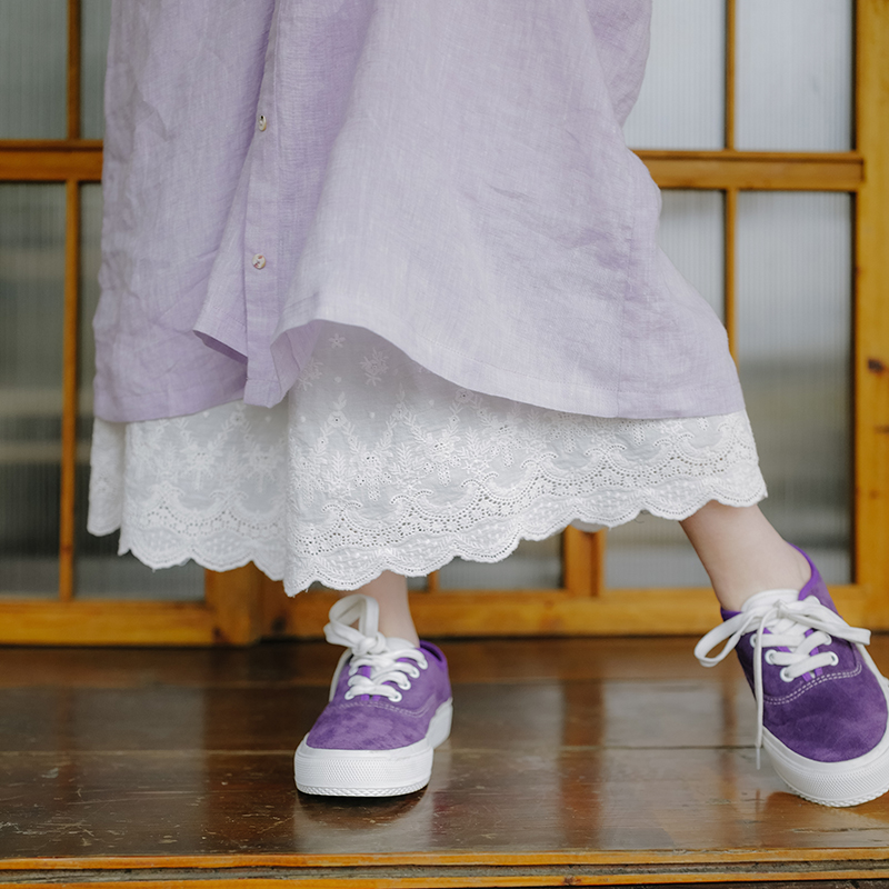 【茉莉私服】绽放193朵/白色纯棉蕾丝下摆连衣裙叠穿打底吊带长裙