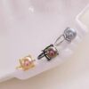 DIY Pearl Accessories S925 Sterling Silver Seiko Micro-Inlaid Thick Plated Square Ring Light Luxury Heavy Industry Finger Earrings Semi-finished Products