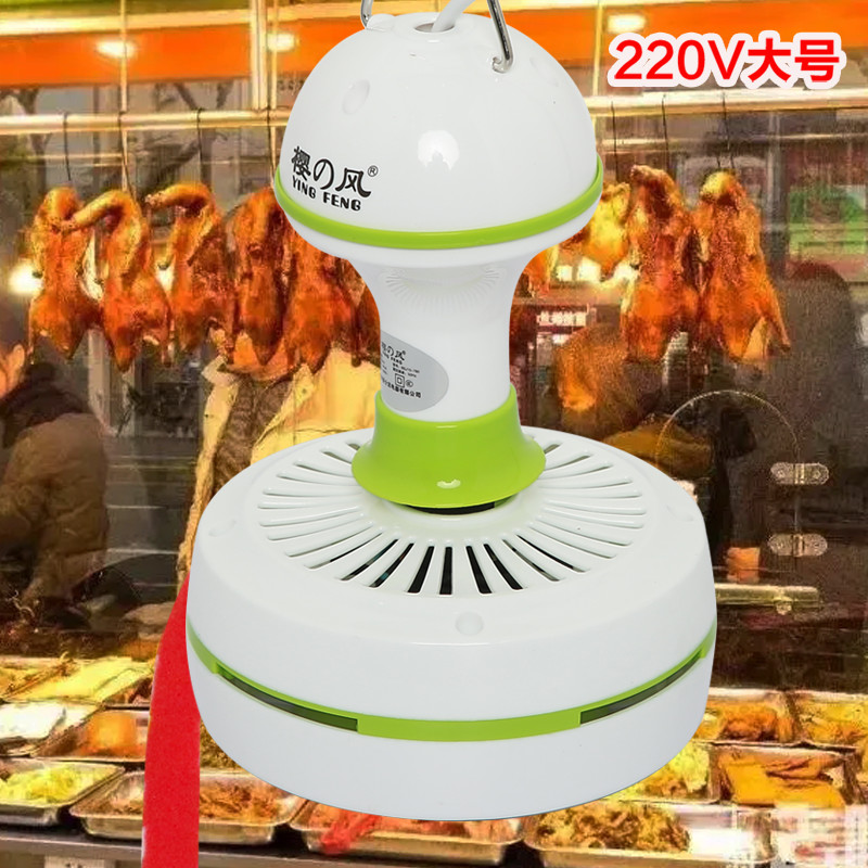 220V家用电大号小吊扇微风扇赶苍蝇驱蚊风扇熟食店免费送丝带 - 图2