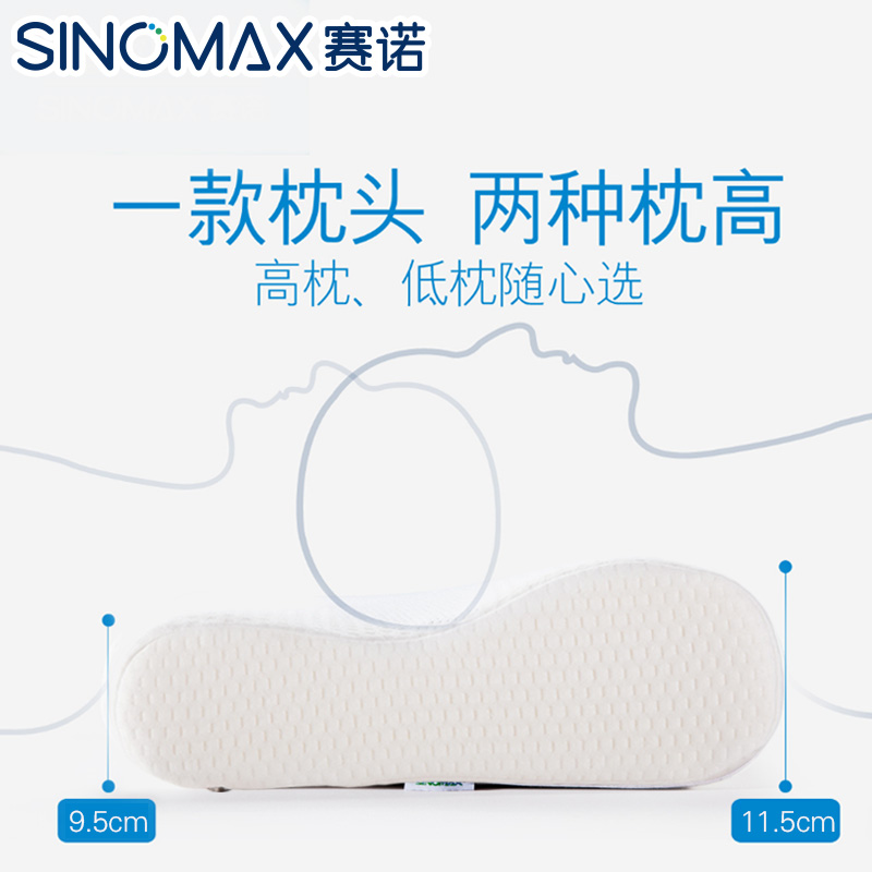 SINOMAX/赛诺低矮枕头慢回弹记忆棉枕头助睡眠成人护颈枕记忆枕头 - 图1