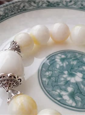 天然白色水晶手链包邮