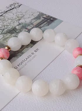 天然白色冰种水晶手链