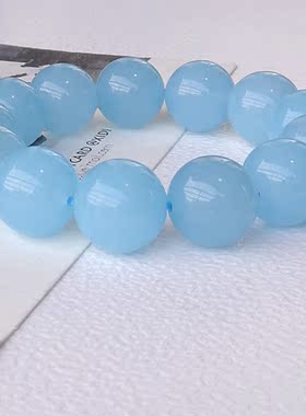 海蓝宝天然玉髓水晶手链