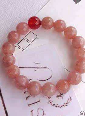 天然红色玛瑙水晶手链包邮