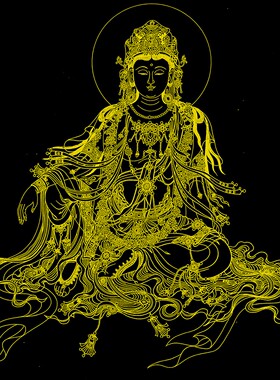 diy佛像尊胜描金礼物油画布唐卡