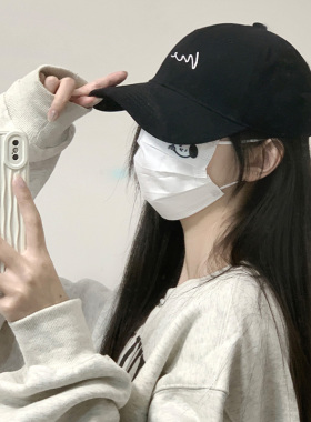 韩版新款帽子女潮时尚百搭鸭舌帽学生街头ins棒球帽男防晒太阳帽
