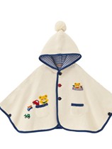 mikihouse male and female child brother-in-law even cap cape baby windproof cloak and cute cartoon outer cloak