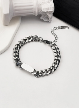 古巴手链男潮ins小众设计简单