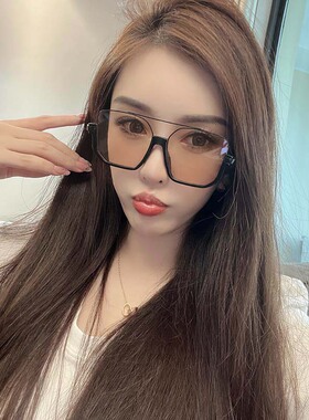 防紫外线方形韩版男女大框墨镜