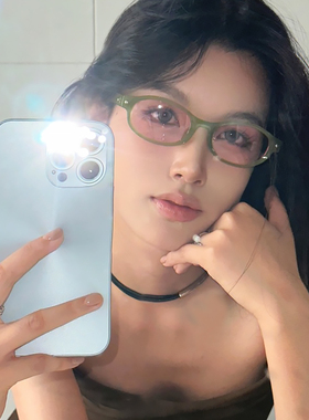 防紫外线椭圆形女铆钉设计太阳镜