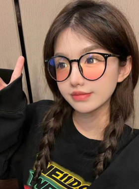 防紫外线圆形复古男女素颜太阳镜