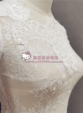 婚纱内搭长袖吊带连衣裙后背