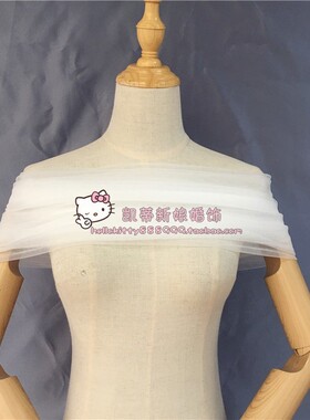 凯蒂新款新娘白色网纱软婚纱