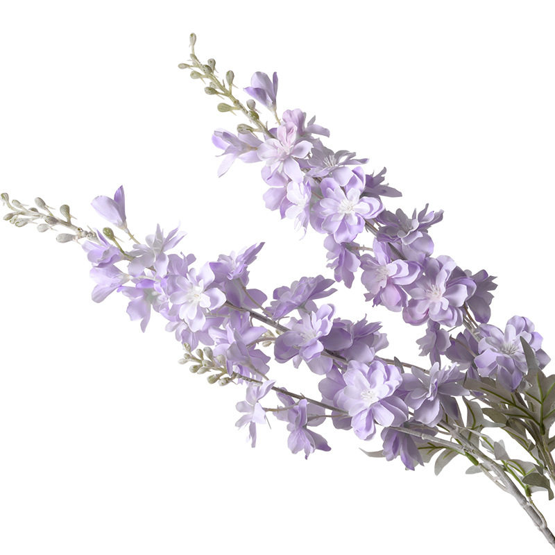 仿真飞燕草植绒紫罗兰风信子花婚庆酒店家居软装紫色装饰