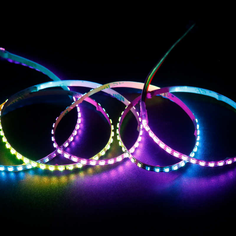 WS2812C-2020 4mm板宽幻彩灯带汽车氛围灯机箱风扇灯飞机模型灯条 - 图2