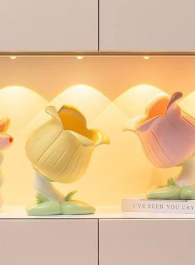 郁金香钥匙收纳摆件轻奢入户玄关客厅电视柜装饰品乔迁礼徐萍