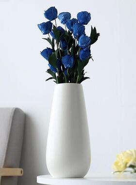 简约现代陶瓷花瓶家居客厅创意台面摆件小清新干花艺水培白色花器