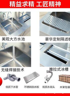 水吧台商用奶茶店设备全套台冷藏柜汉堡饮品店机器奶茶操作台