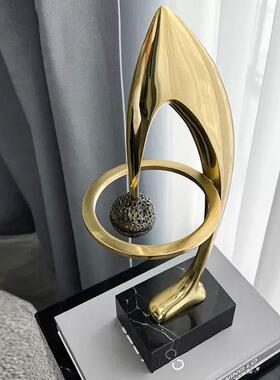 抽象现代小型艺品星光环金PVZ属摆件酒居店家客厅办公土室术装饰