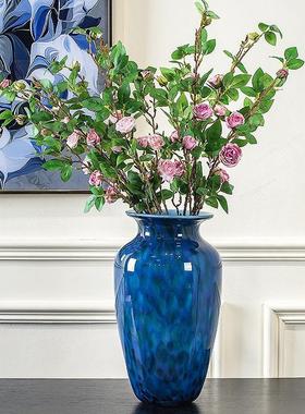 样板间琉璃厚实玻璃花瓶装饰摆件