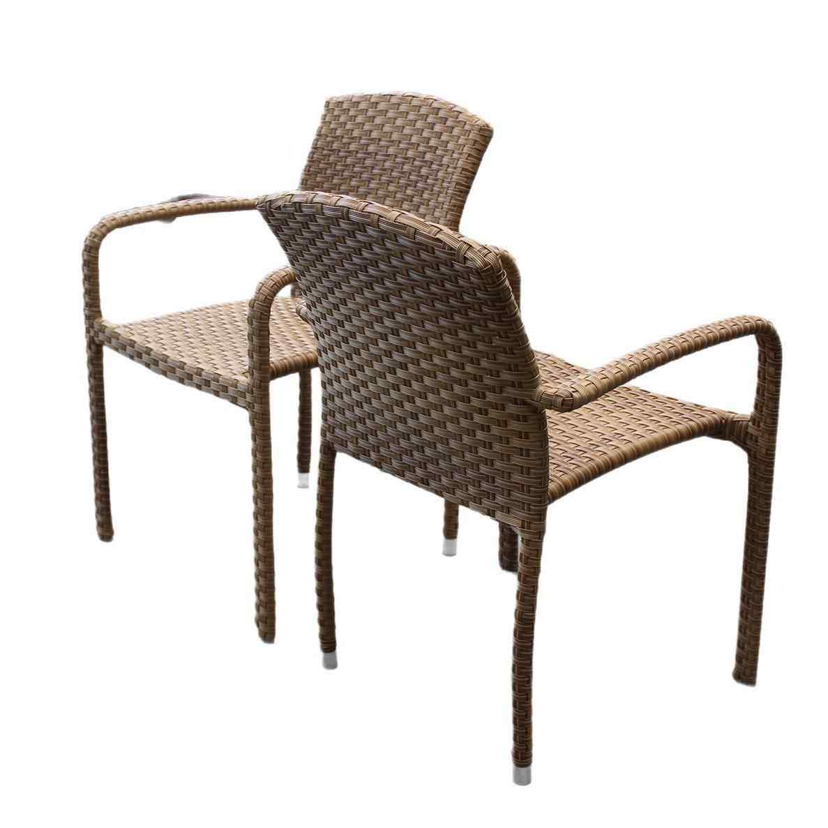 农家乐餐厅藤休椅三件套仿藤CF1833C椅户外闲阳台庭院捷便编藤桌 - 图3