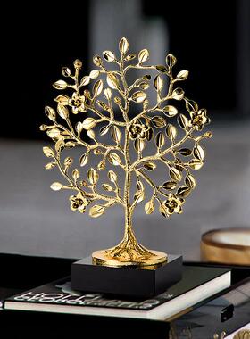 发财树摆件轻奢高档招财办公室摇钱树客厅酒柜装饰品乔迁新居礼品