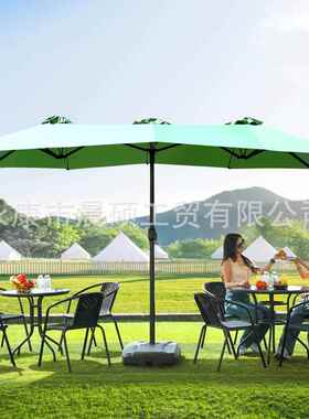 户外院遮阳伞阳台露台花园GBK柱伞双三头伞中室业外摆庭摊商大太