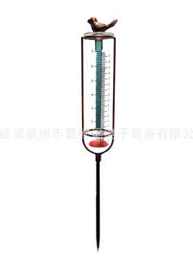 铁艺量雨器雨水量雨器户外雨测量筒园林装饰量雨器简易雨量计配件