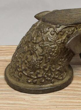 古玩杂项仿古仿铜仿古大相酒杯摆件居家装饰小摆件乡下收老物件