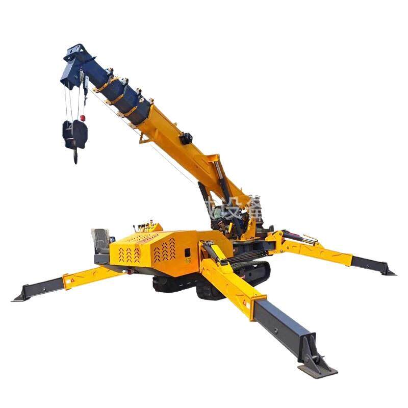 Mini crawler spider crane can enter the elevator folding crane factory indoor space lifting equipment