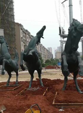 铸铜马雕塑创意奔马雕塑战马千里马摆件酒店园林景观装饰定制