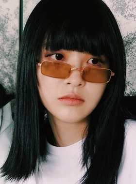 杰特31035欧美方形太阳镜时尚小框金属眼镜透明海洋片街拍墨镜