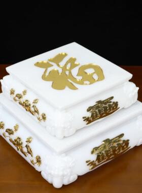 神垫、白玉佛像、增高座、观音座、公台、福禄双泉财神供奉桌、关