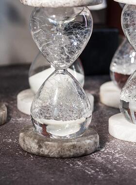 创意沙漏摆件 自然矿石沙漏 简约现代书桌办公室样板间家居装饰品